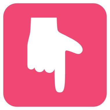 El işaretçisi düz aşağı vektör simgesi kare