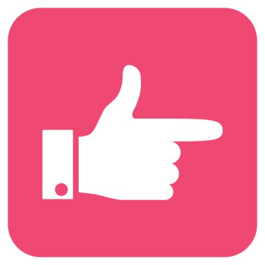 El işaretçisi değil düz vektör simgesi kare