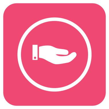 El düz kare vektör simgesi