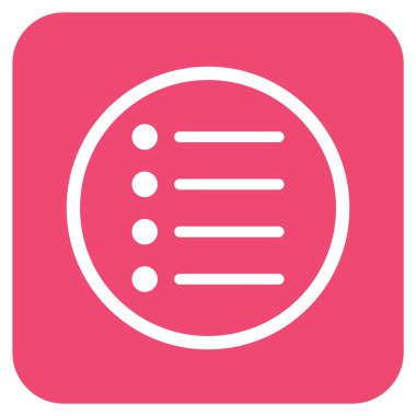 Öğeleri düz kare vektör simgesi