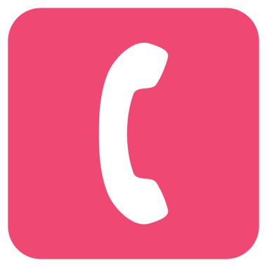 Telefon alıcı düz kare vektör simgesi