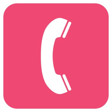 Telefon alıcı düz kare vektör simgesi
