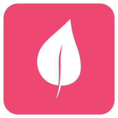 Bitki yaprak düz kare vektör simgesi