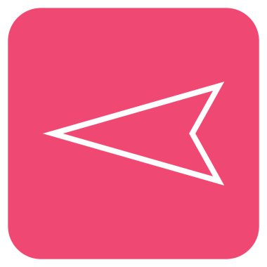 Düz yaptı işaretçi vektör simgesi kare