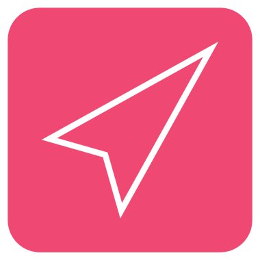 İşaretçi düz yukarı vektör simgesi kare