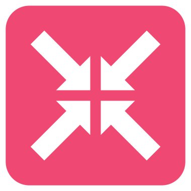 Basınç oklar düz kare vektör simgesi