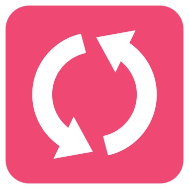 Geri dönüşüm düz kare vektör simgesi