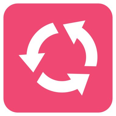 Geri dönüşüm düz kare vektör simgesi