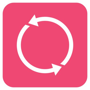 Geri dönüşüm düz kare vektör simgesi