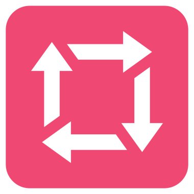 Geri dönüşüm düz kare vektör simgesi