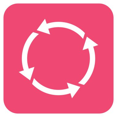 Geri dönüşüm düz kare vektör simgesi