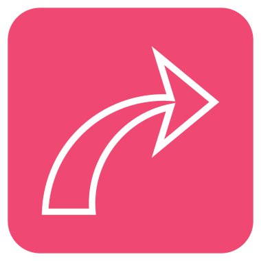 Düz kare vektör simge Yinele