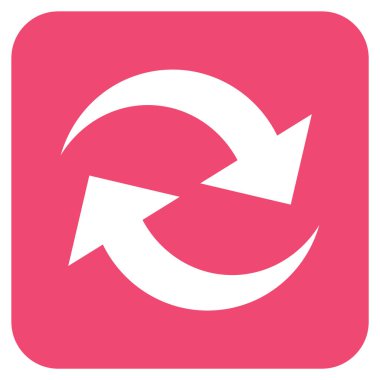 Oklar düz kare vektör simge Yenile