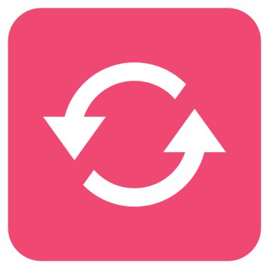 Oklar düz kare vektör simge Yenile