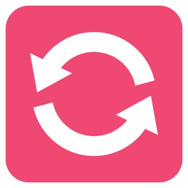 Düz kare vektör simge Yenile