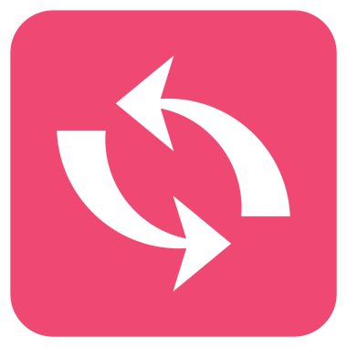 Düz kare vektör simge Yenile