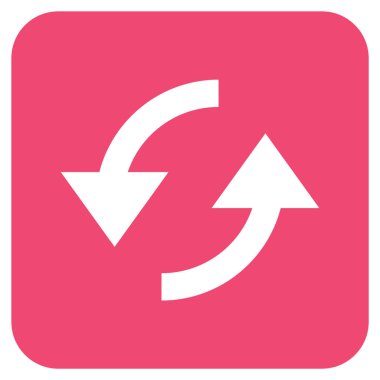 Düz kare vektör simge Yenile