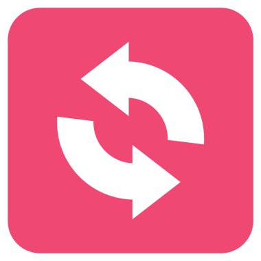 Düz kare vektör simge Yenile