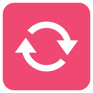 Düz kare vektör simge Yenile