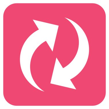 Düz kare vektör simge Yenile