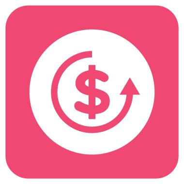 Düz kare vektör simge iade