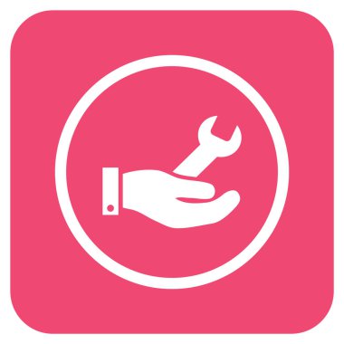 Vektör simge Onarım Servisi düz kare