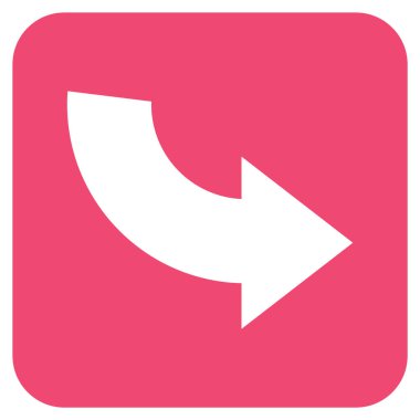 Saatin tersi yönde düz kare vektör simge döndürmek