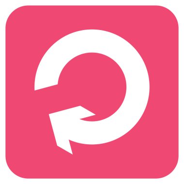 Düz kare vektör simge döndürmek