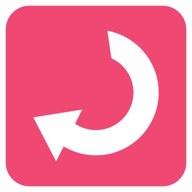 Düz kare vektör simge döndürmek