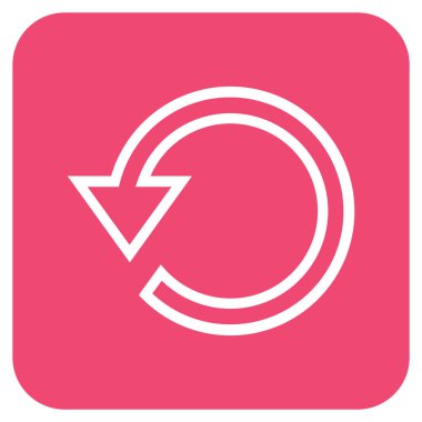 Düz kare vektör simge döndürmek