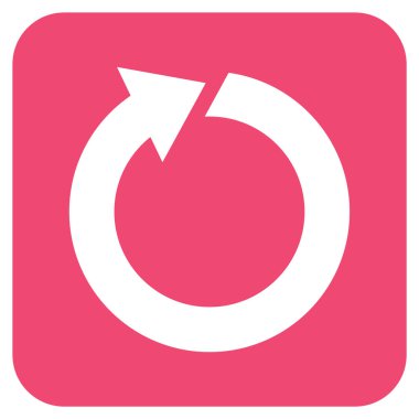 Düz kare vektör simge döndürmek