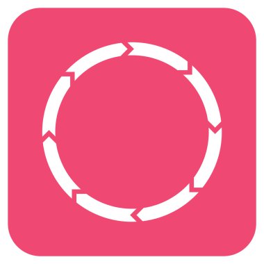 Döndürme düz kare vektör simgesi