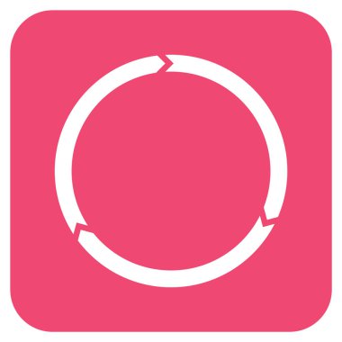 Döndürme düz kare vektör simgesi