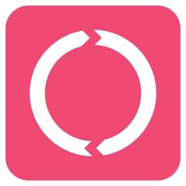 Döndürme düz kare vektör simgesi