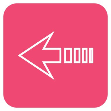 Vektör simge sol düz kare göndermek