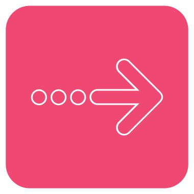 Vektör simgesi doğru düz kare göndermek