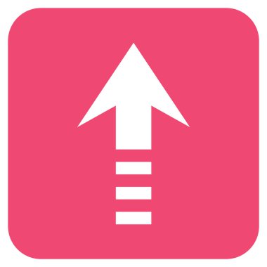 Düz kare vektör simge gönder