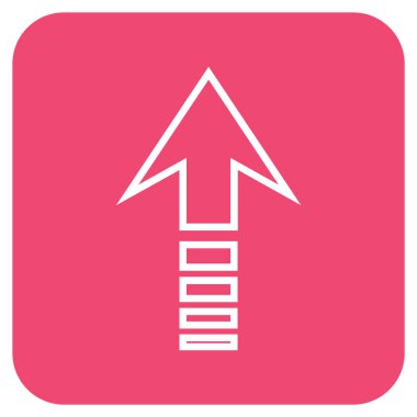 Düz kare vektör simge gönder