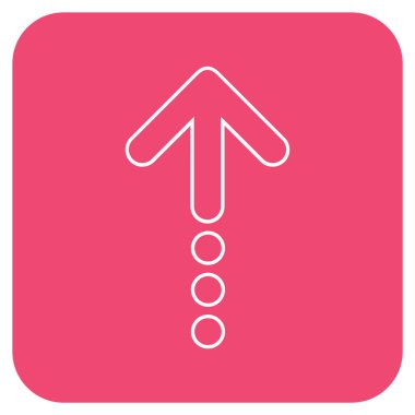 Düz kare vektör simge gönder