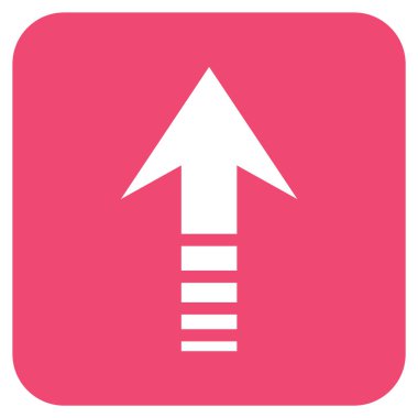 Düz kare vektör simge gönder