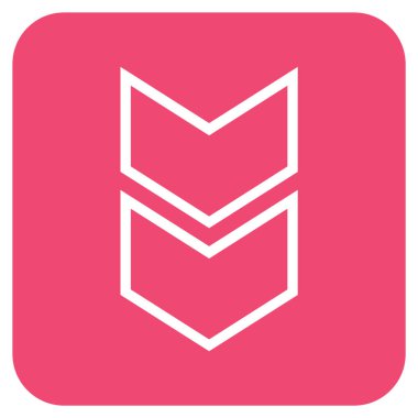 Düz kare vektör simgesi kaydır