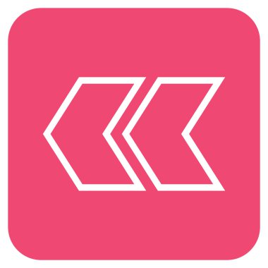 Sol düz kare vektör simge vardiya