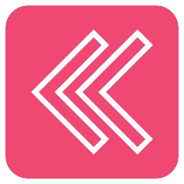 Sol düz kare vektör simge vardiya