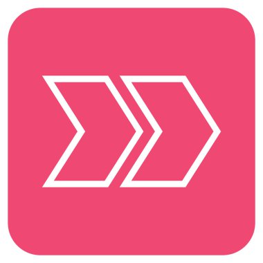 ÜST KRKT değil düz vektör simgesi kare