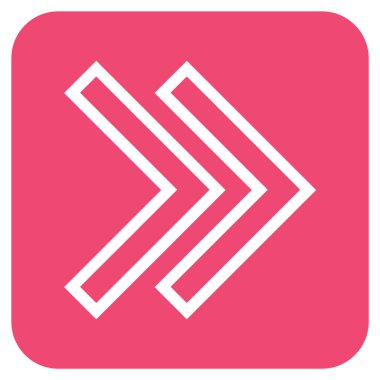 ÜST KRKT değil düz vektör simgesi kare