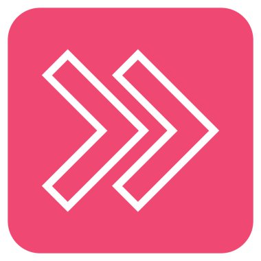 ÜST KRKT değil düz vektör simgesi kare