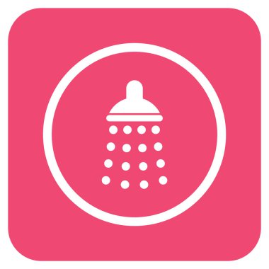 Duş düz kare vektör simgesi