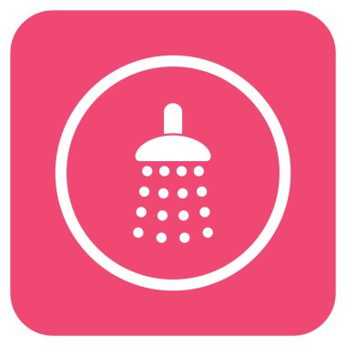 Duş düz kare vektör simgesi