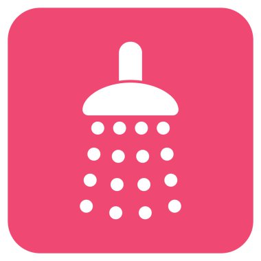 Duş düz kare vektör simgesi