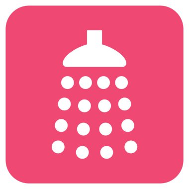 Duş düz kare vektör simgesi